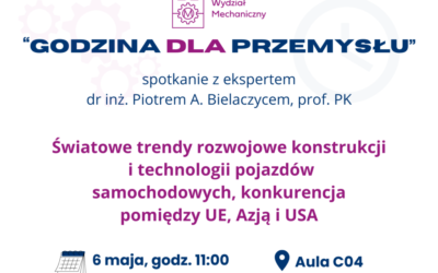 „Godzina dla Przemysłu” – światowe trendy konstrukcji i technologii pojazdów | 06.05.2026